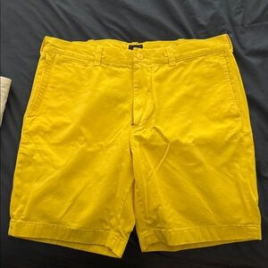 J. Crew Bright Yellow Flat Front Shorts